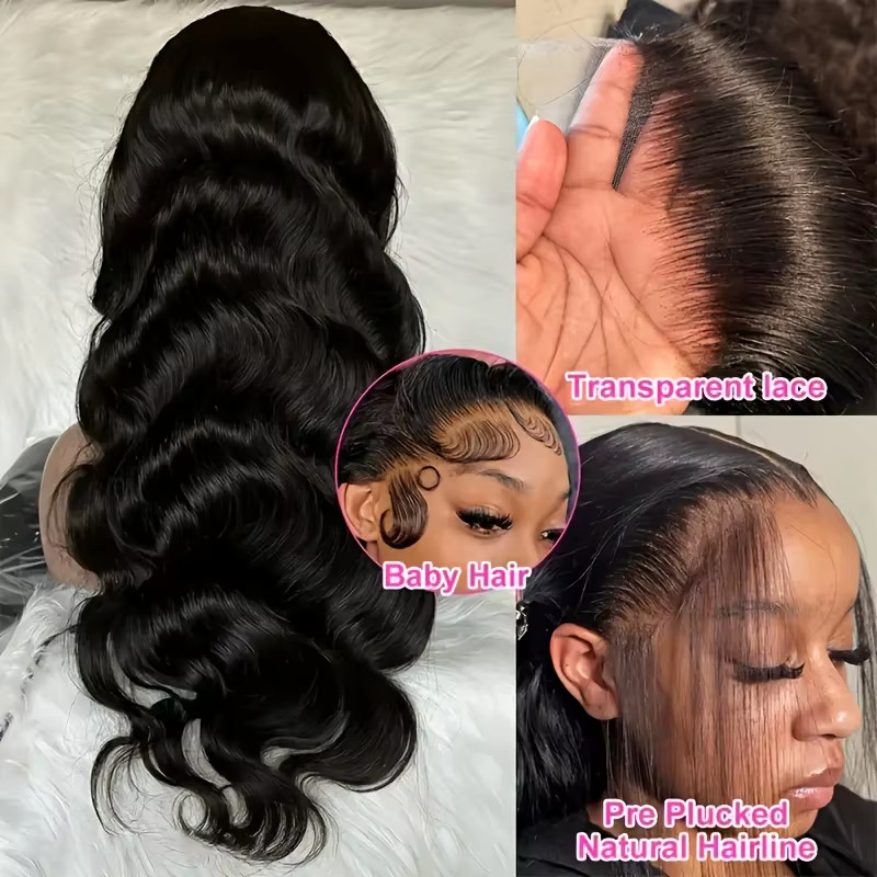 200 Density Body Wave Lace Front Wig Human Hair 13×6 13×4 Transparent….