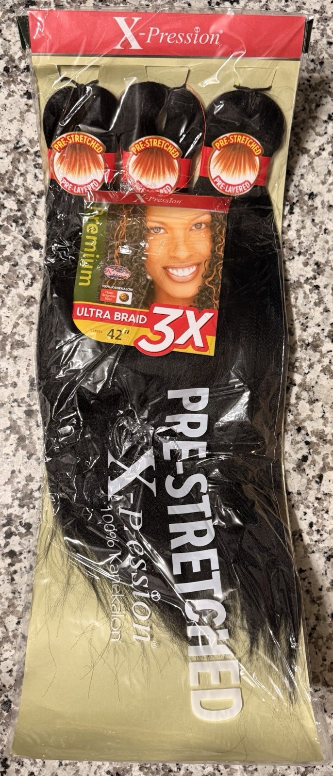 Lot of 8 Outre X-Pression Ultra Braid 3X 42” Pre-Stretched Kanekalon Hair Color