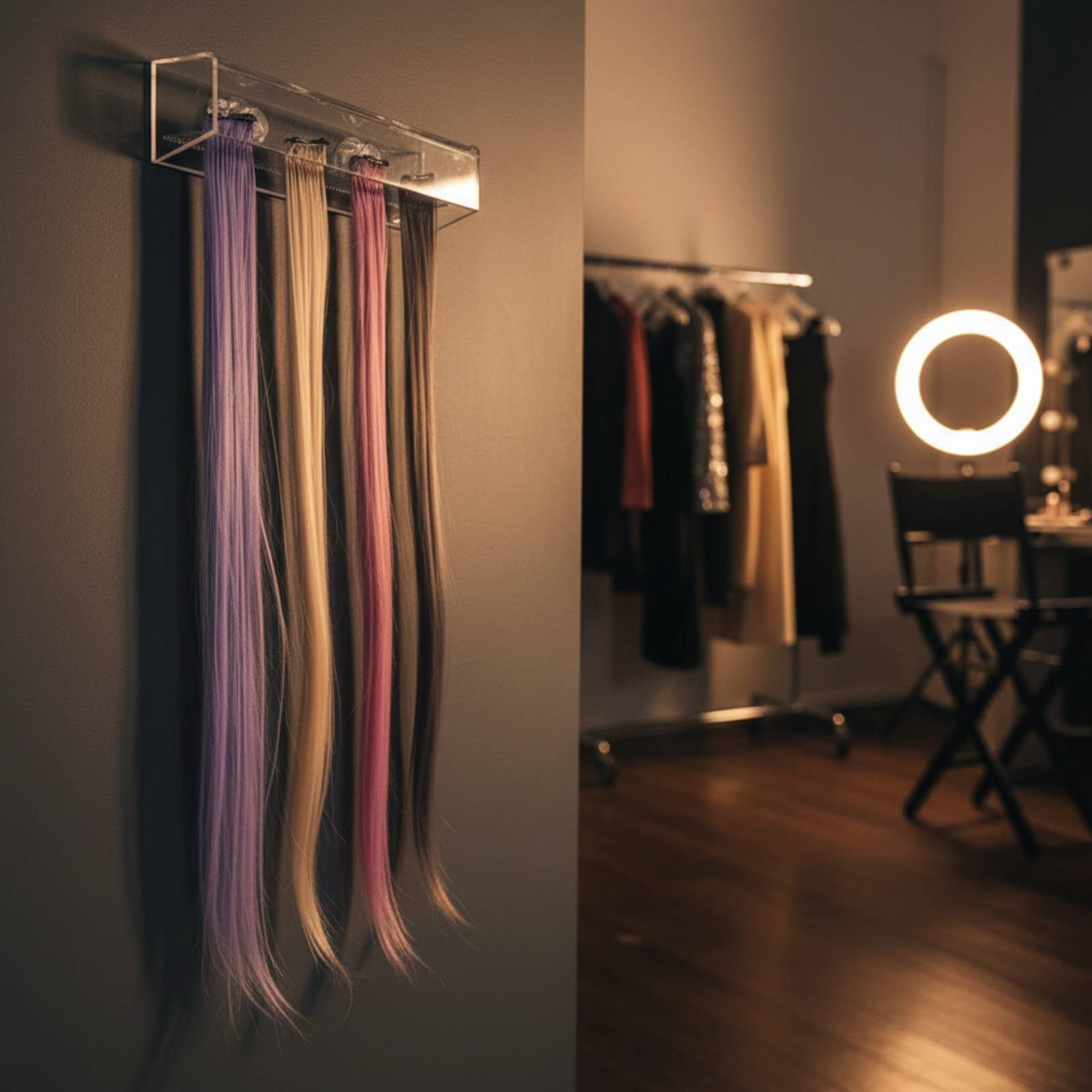 Acrylic Hairpiece Storage Box Multi-Purpose Wall Mounted Hairpiece Hanger