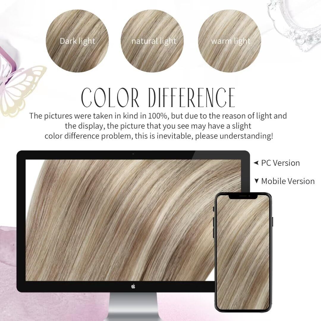CLEARANCE Tape In 100% Real Remy Human Hair Extensions Skin Weft 10/20PCS Blonde