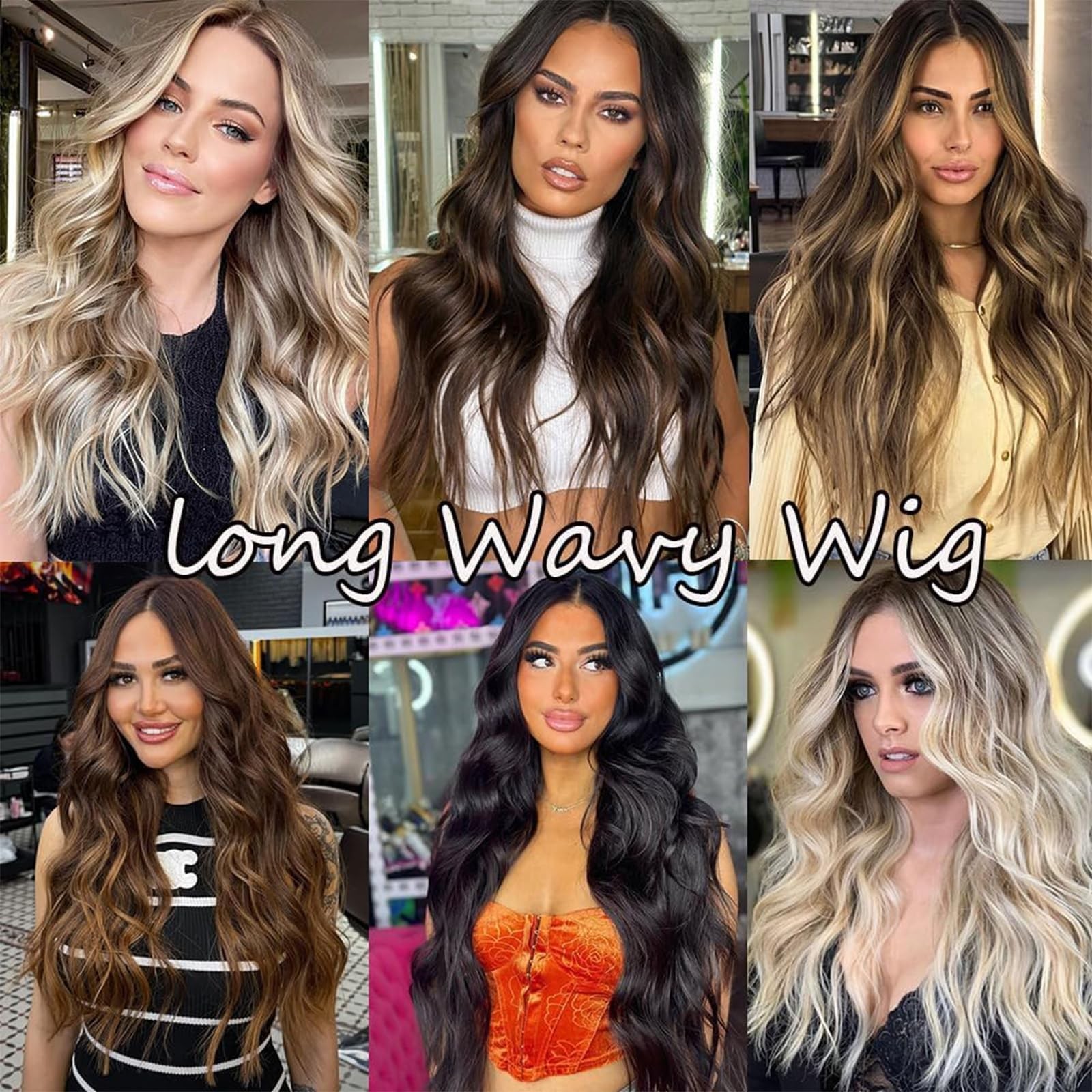 Black Wigs for Women Middle Part Long Wavy Wig 26 Inch Lace Hairline Natural …
