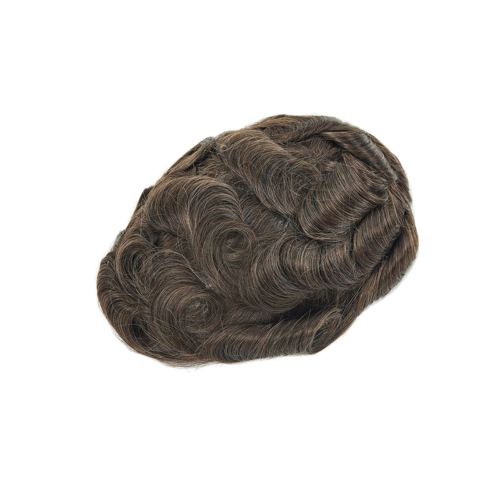 Men’s Toupee Hollywood French Lace with Thin Skin Perimeter Lace Front Hairpiece