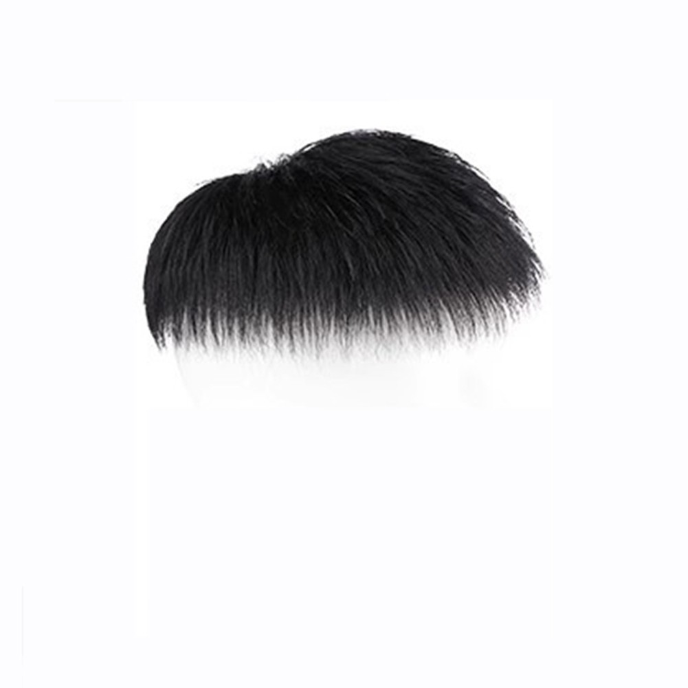 Short Hairpiece Real Human Hair Clip in Tape Hair Pieces Wig Toppers For Men