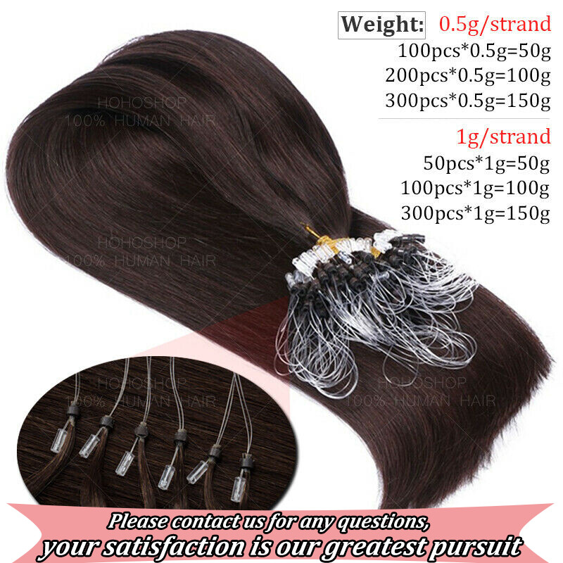 Thick 100G Easy Micro Loop Ring Remy Human Hair Extensions Beads I Tip Blonde 1G