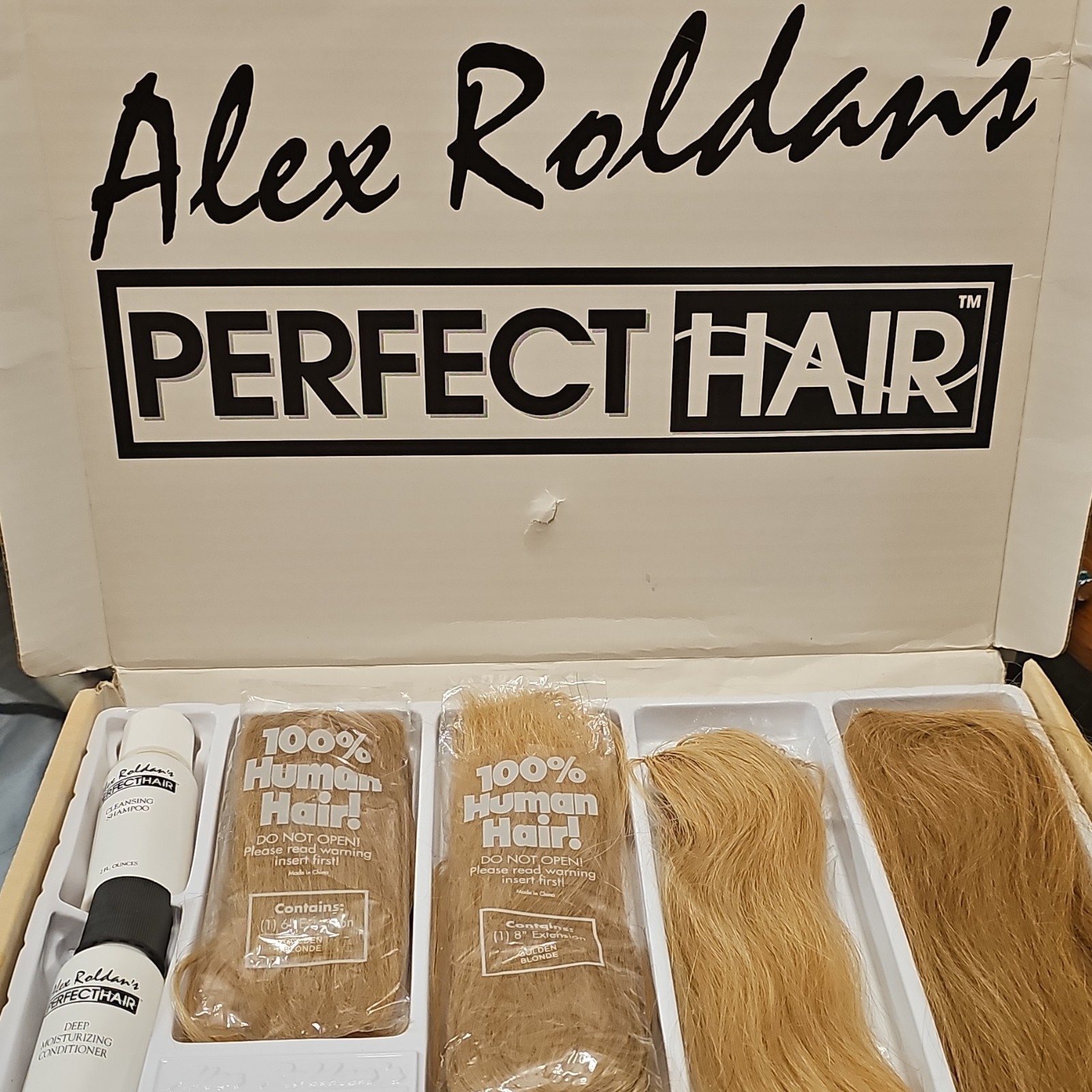Alex Roldan’s Perfect Hair 100% Human Hair Clip-In Extension Golden Blond 8 in