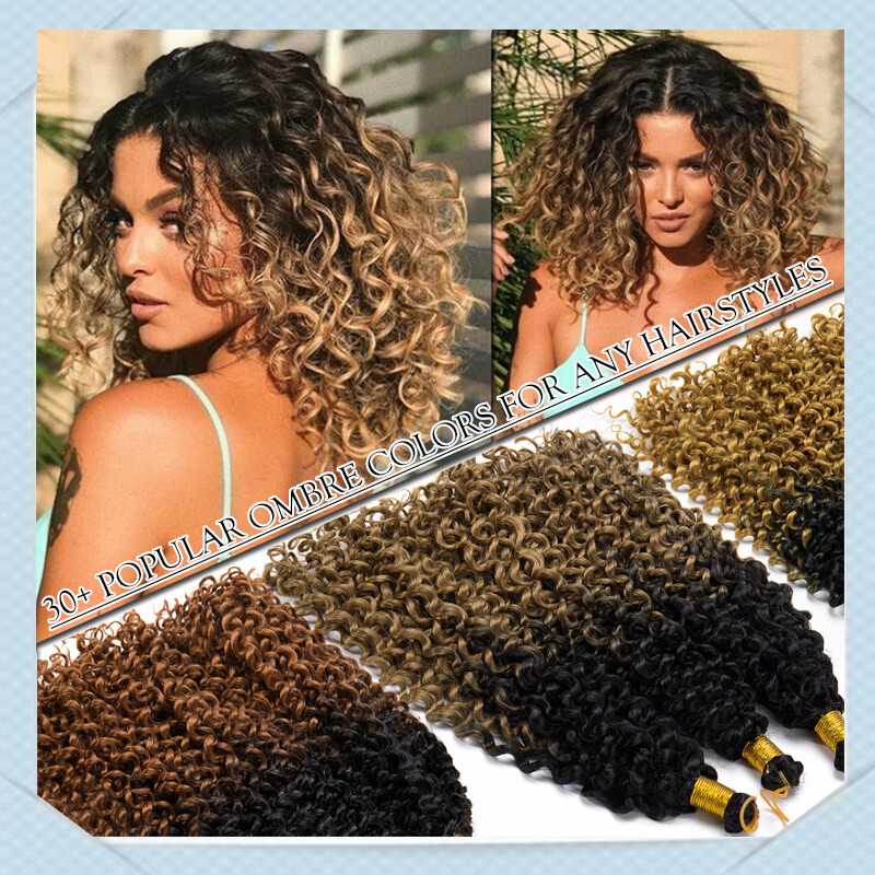 Afro Deep Water Wave Packs Crochet Braids Hair Extensions Kinky Curly Hairpiece