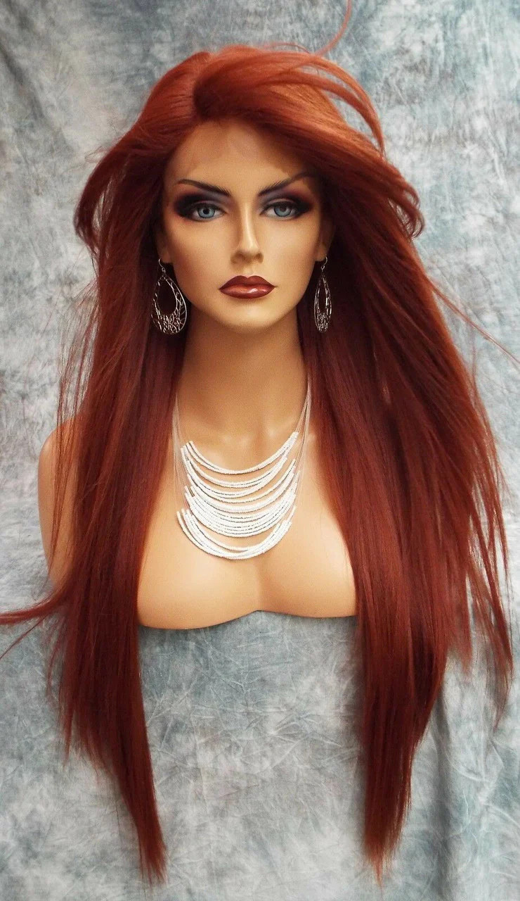 LACE FRONT C PART STRAIGHT WITH SIDE BANG WIG COLOR 130 GORGEOUS SEXY 472