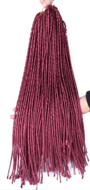 20″ Soft Thin Dreadlocks Crochet Braids Twist Faux Locs Crochet Hair Extensions