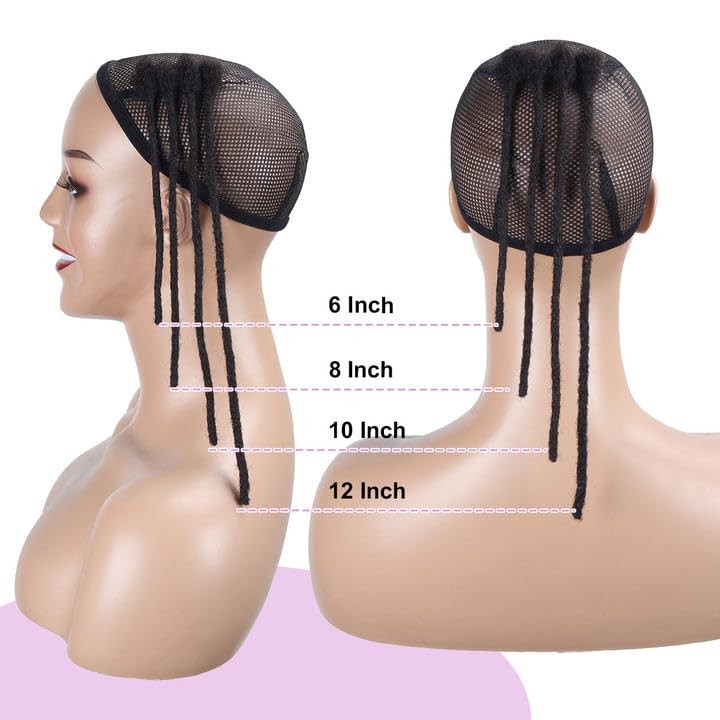 Vecago 10 Inch 50 Strands Loc Extensions Human Hair 0.4Cm Width 100 Human Hair