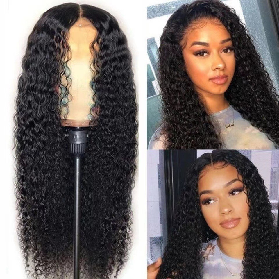 28 Inch Long Curly Wigs Deep Wave Hair Wig Without Lace For Women New