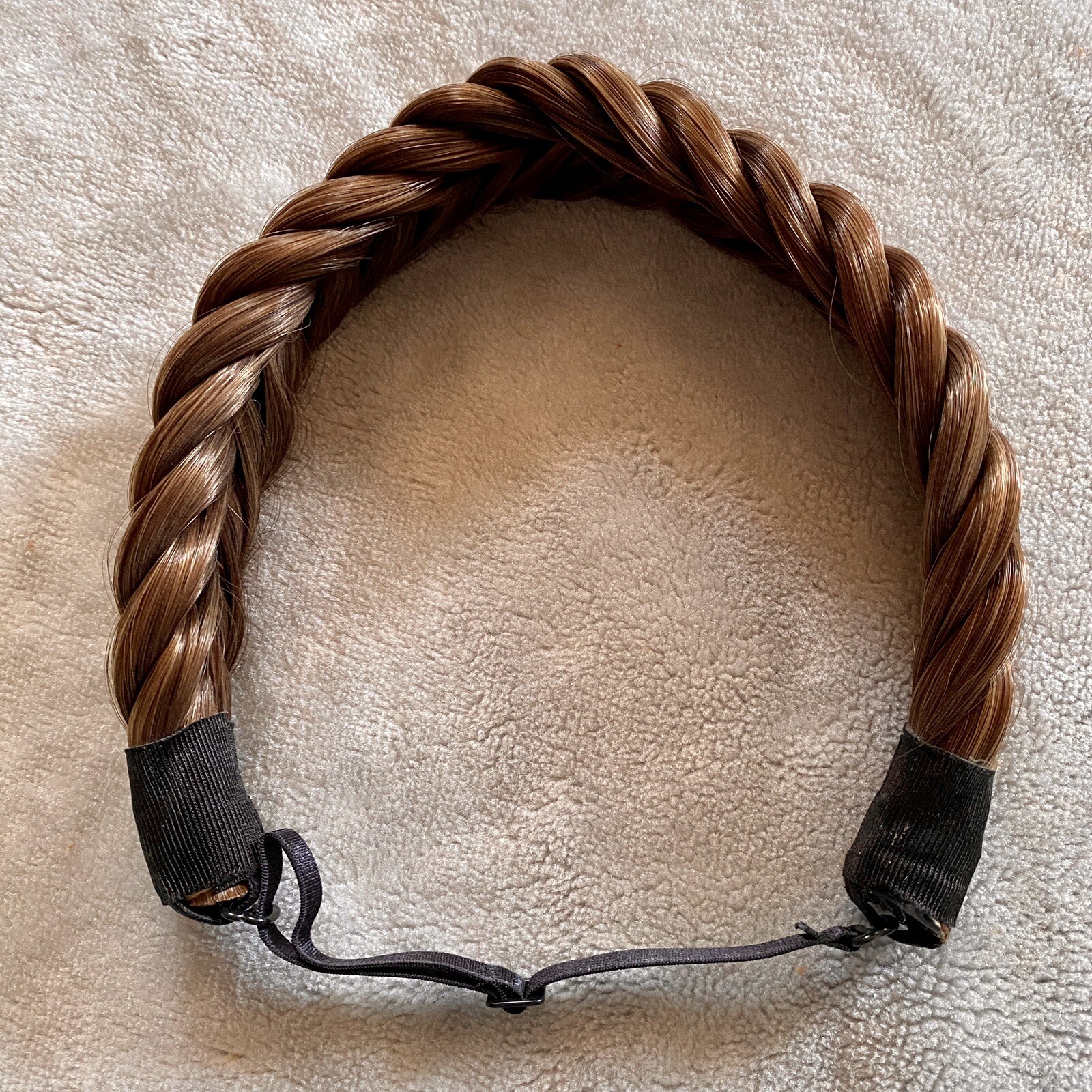 Madison Braid. Ashy light brown Color. Two Strand Hair Piece. 1.5” Wide