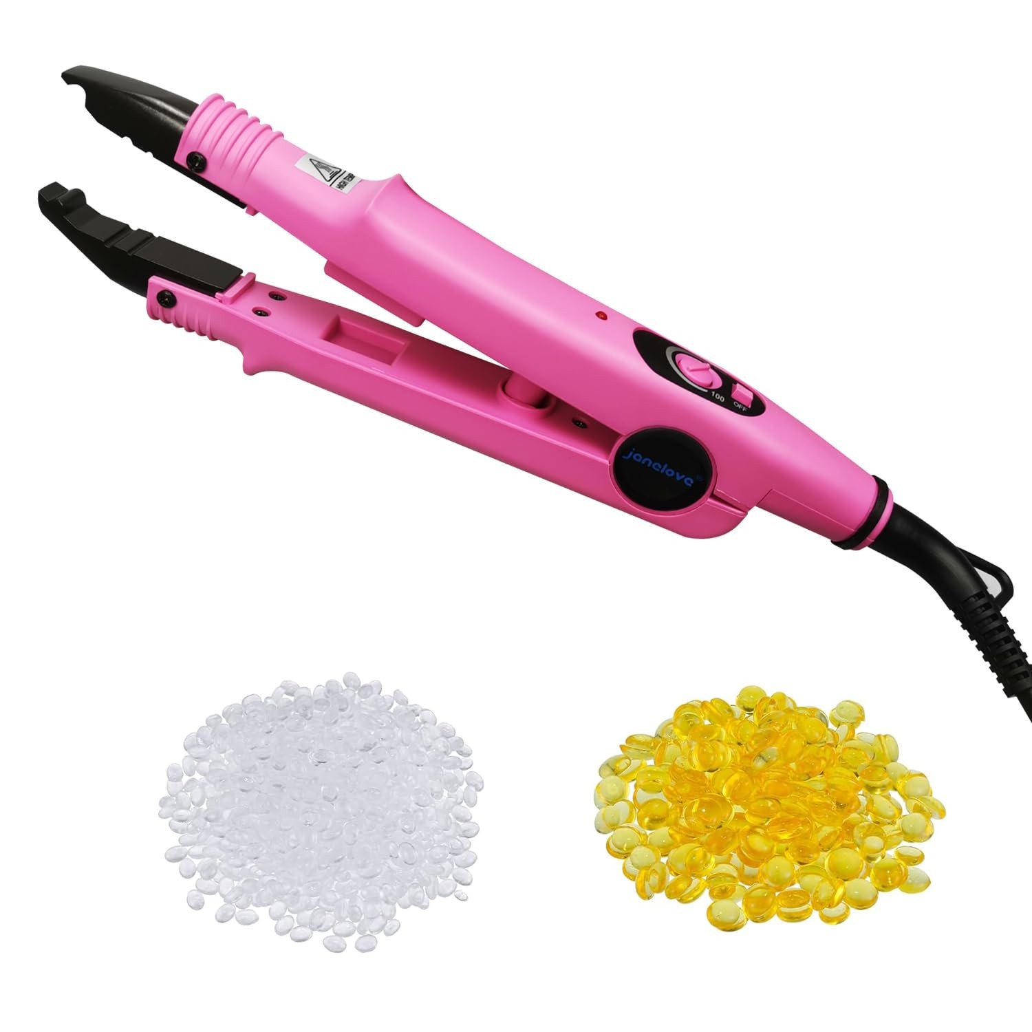 Hair Extensions Iron, Fusion Keratin Hair Extensions Tool with 2 Bags Keratin…