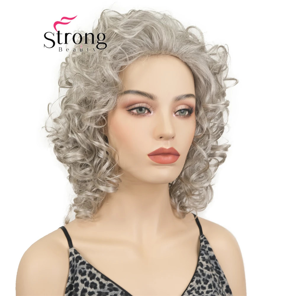 StrongBeauty Short Curly Wig Women Synthetic Natural Looking Daily Party Wigs