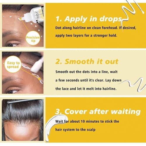 Wig Glue For Lace Front Wigs Waterproof Strong Hold Transparent Adhesive 1.28