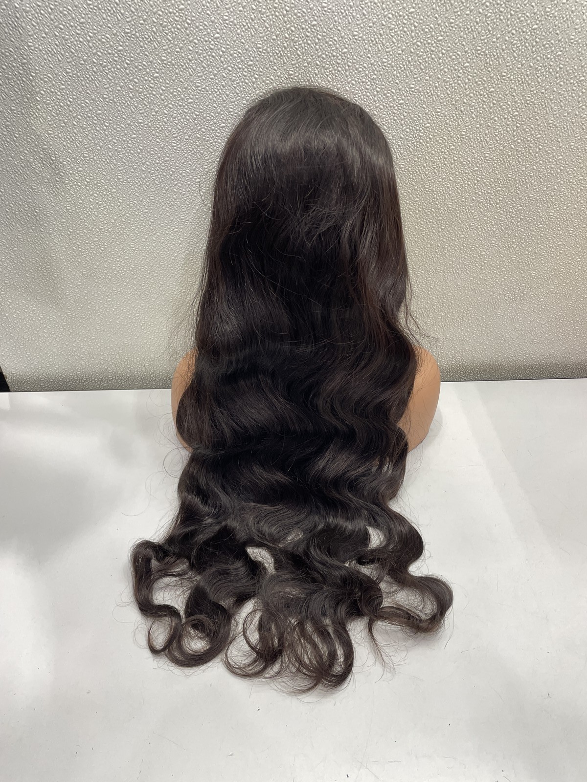 Geeta Hair Natural Black Wavy Human Hair Lace Front Wig, 30″