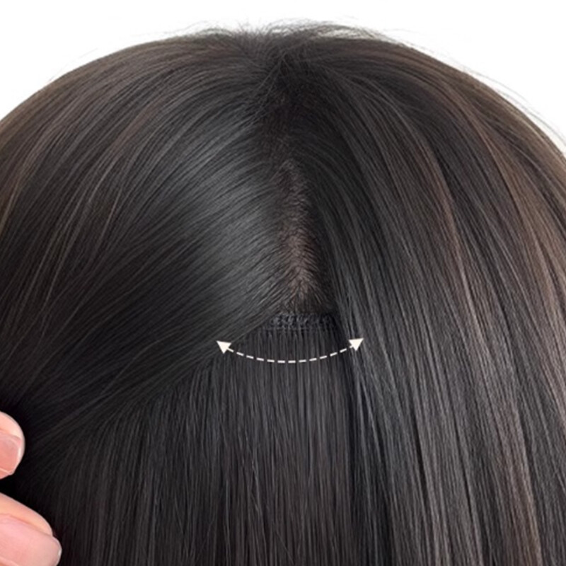 Long Hair Extension Clip in Hair One Piece V-Shaped Natural Hairpiece for Women