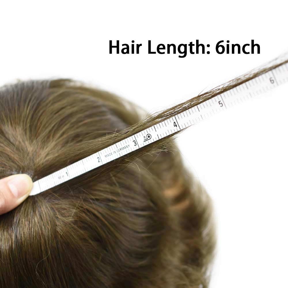 Mens Toupee Hairpiece French Lace Front Hair System Replacement PU Skin Mens Wig