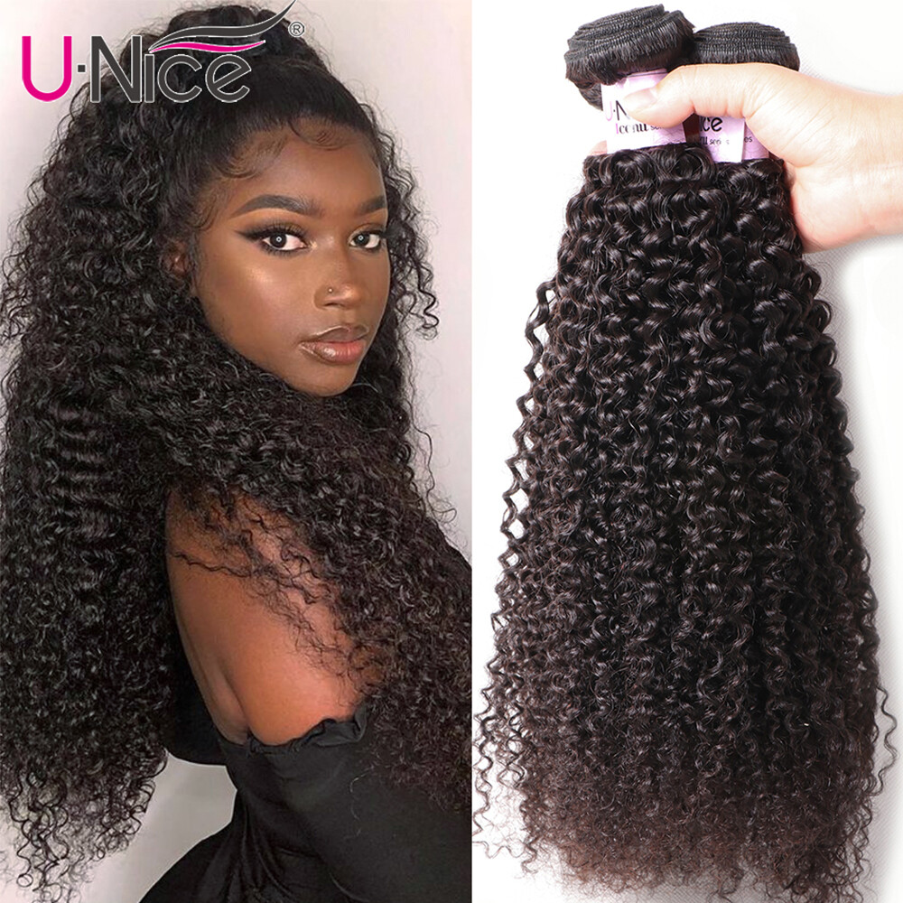 UNice Hair Cambodian Curly Virgin Hair Weaves 1/3 Bundles Human Hair Extensions