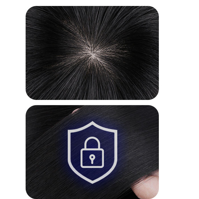 Men’s Short Curly Toppers Hairpiece Real Human Hair Clip in Tape Hair Pieces Wig