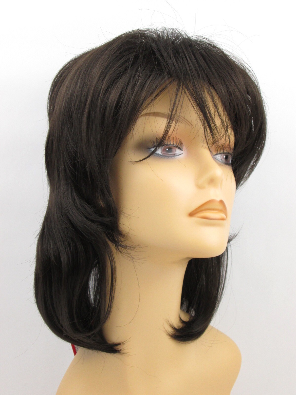 70S 80S WOMEN STRAIGHT HAIR MULLET SHAG STYLE WIG W/ LONG & SHORT LAYERS COLLEEN