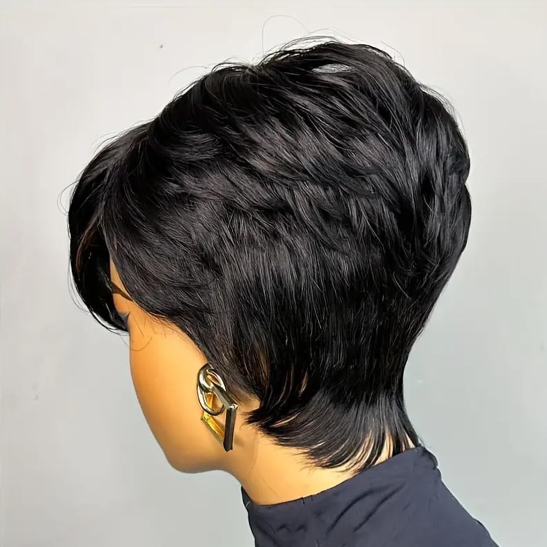 Short Pixie Wigs Glueless Full Machine Made