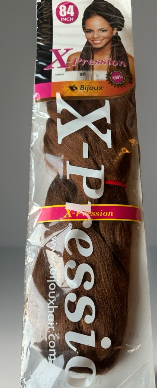 Bijoux X-Pression Braiding Hair 84” Color 30 Kanekalon Synthetic Braids set of 3