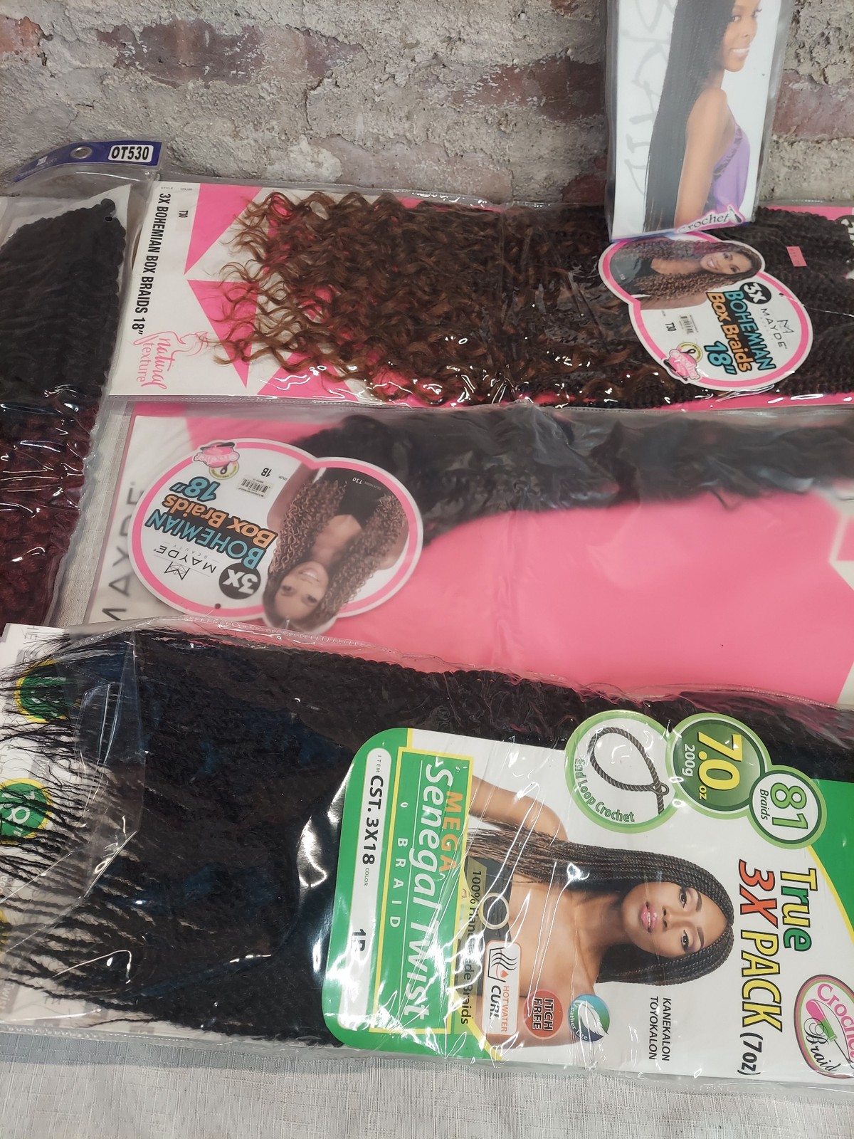 Braiding Hair Extensions Lot 18 Inch Mayde Beshe Freetress Crochet Box Braids