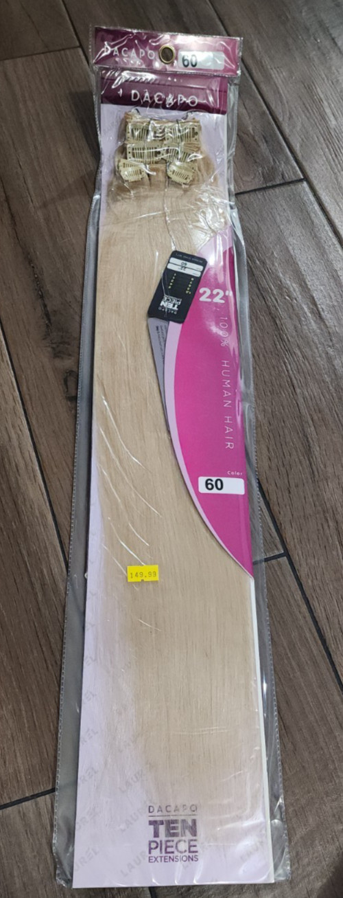 100% Human Hair 22” Clearance Clip-In Extensions 10pc Set – Multiple Colors