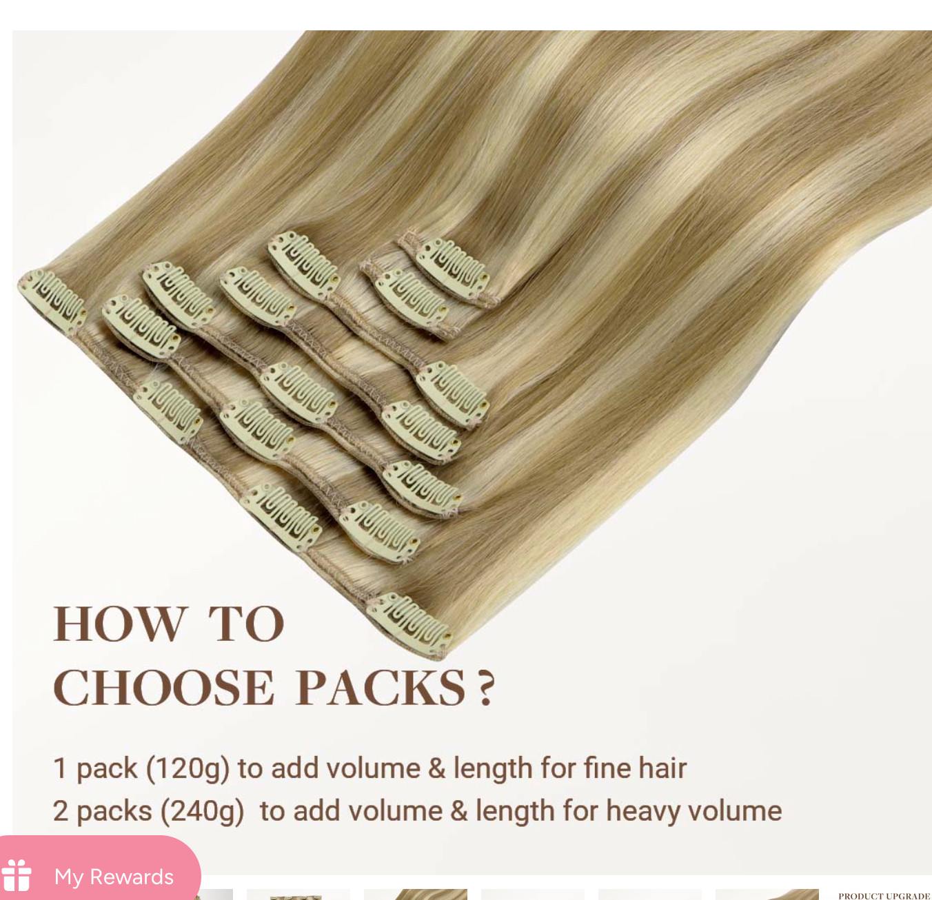 New Goo Goo Light Blonde Highlights 16/22 Classic Clip In Hair Extensions 20″
