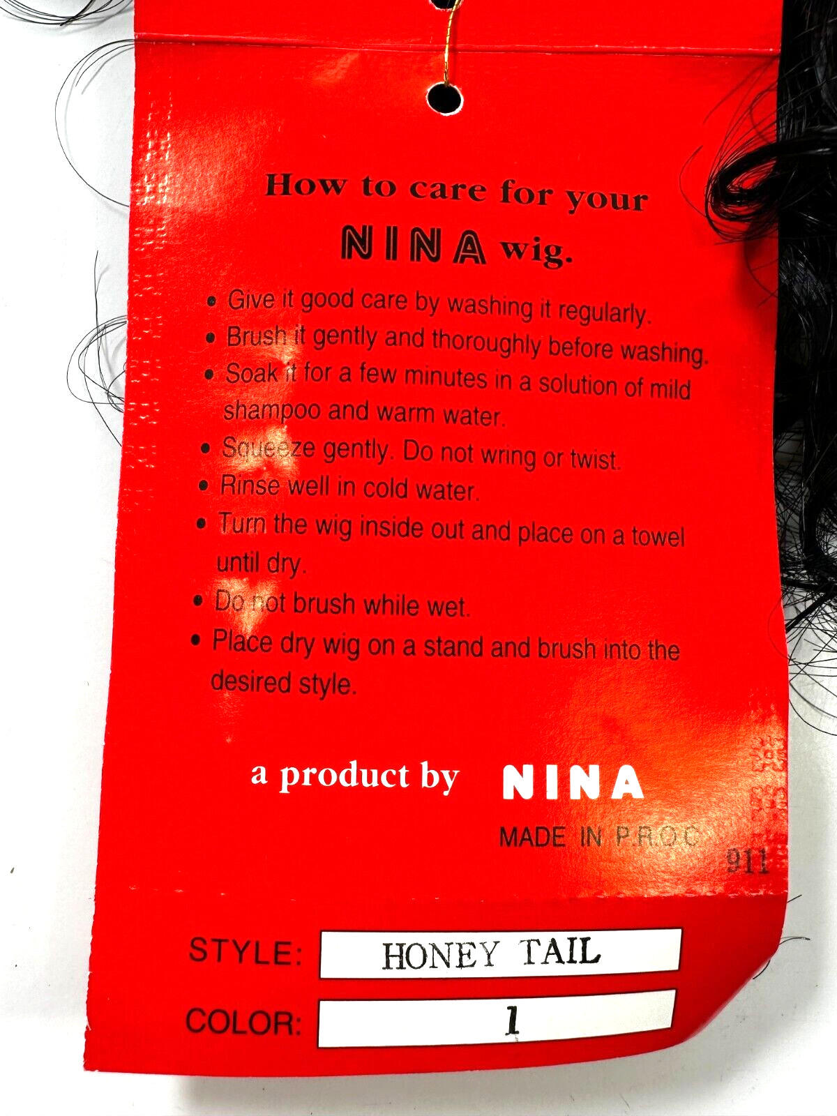 Nina Collection Women’s Short Curly Claw Clip Black Wig 13 inches