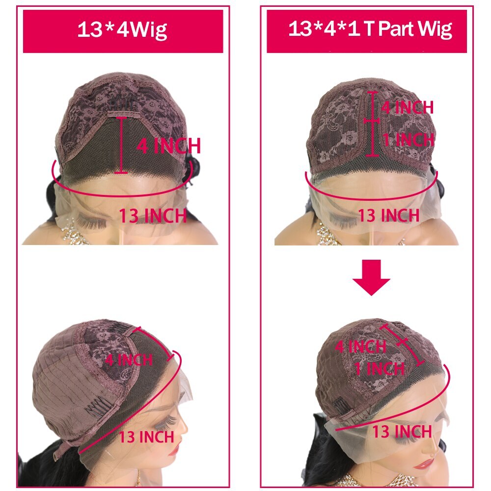 13×4 Synthetic Lace Front Preplucked Tansparent Highlight 30 Inch Body Wave Wigs