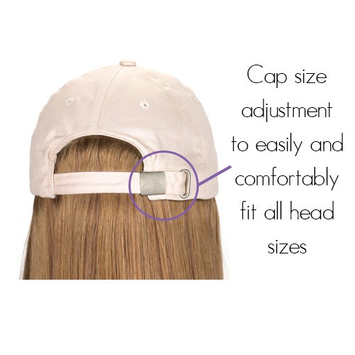 CLASSIC HAT by Henry Margu, Beige Hat w/Hair, 16H – Lt Blonde, *CLEARANCE!* NEW