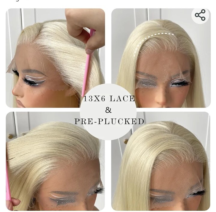 Blonde 13×6 Straight Body Wave 30 Inch Wig