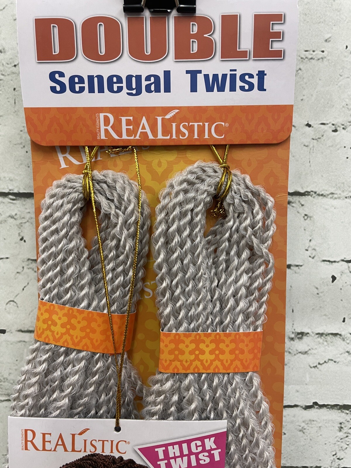 Double SENEGAL TWIST BRAID 20” BIJOUX Silver (white)