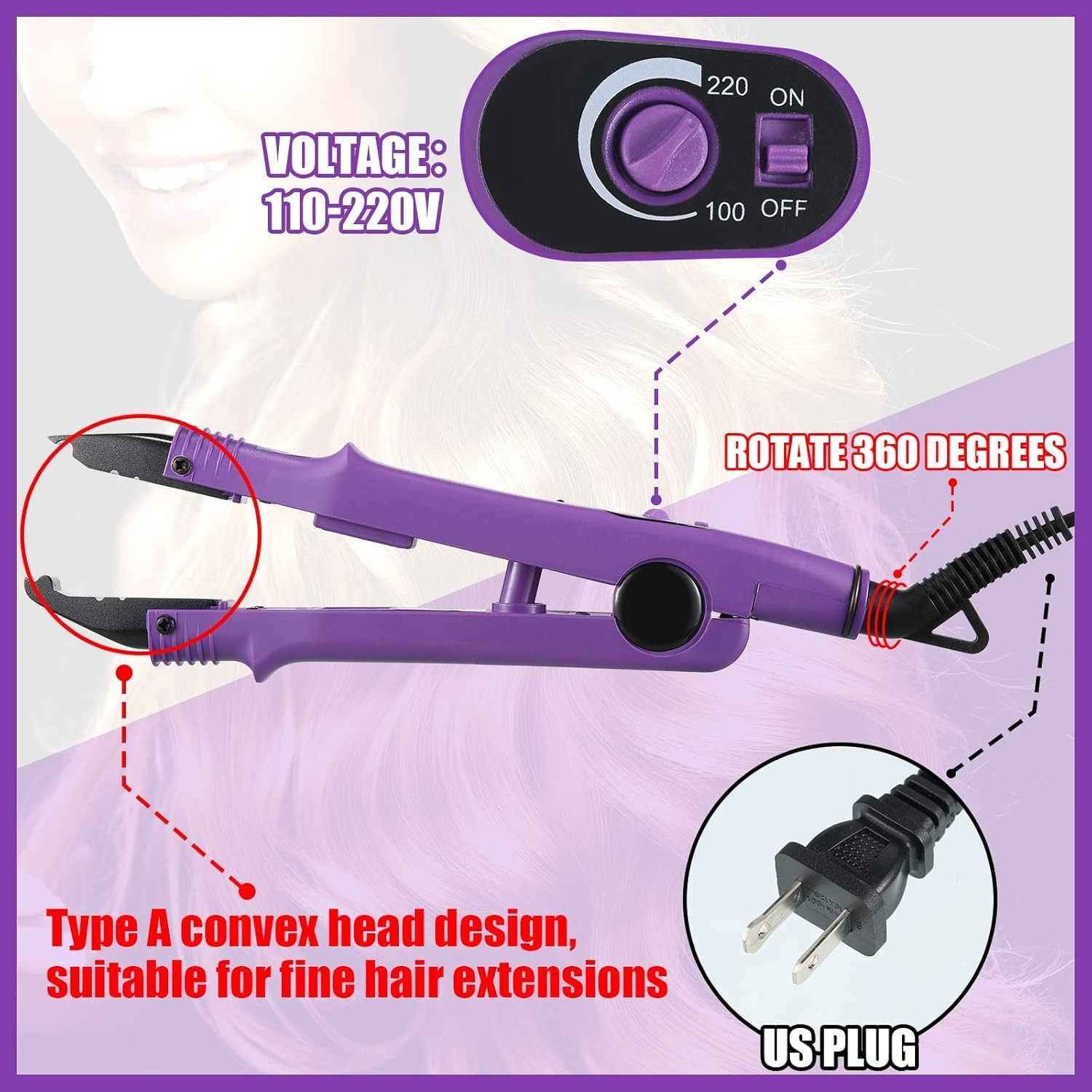 Hair Extensions Iron Fusion Keratin Hair Extensions Heat Tool Heat Connector …