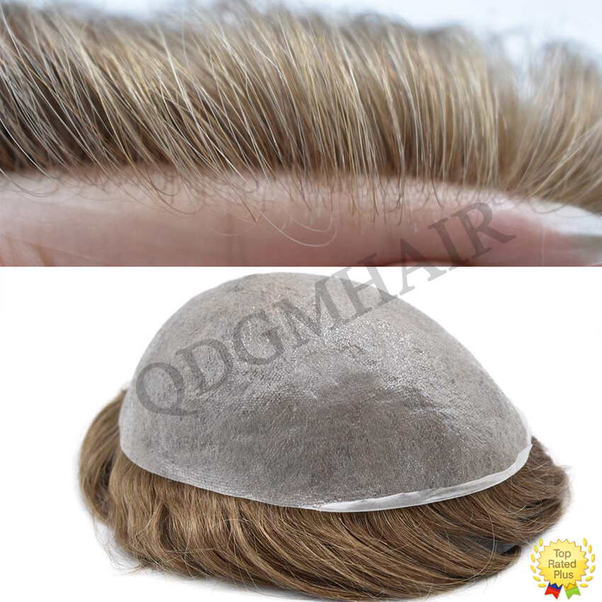 Ultra Thin Skin Mens Toupee Hairpiece Invisible Poly PU Hair Replacement Systems