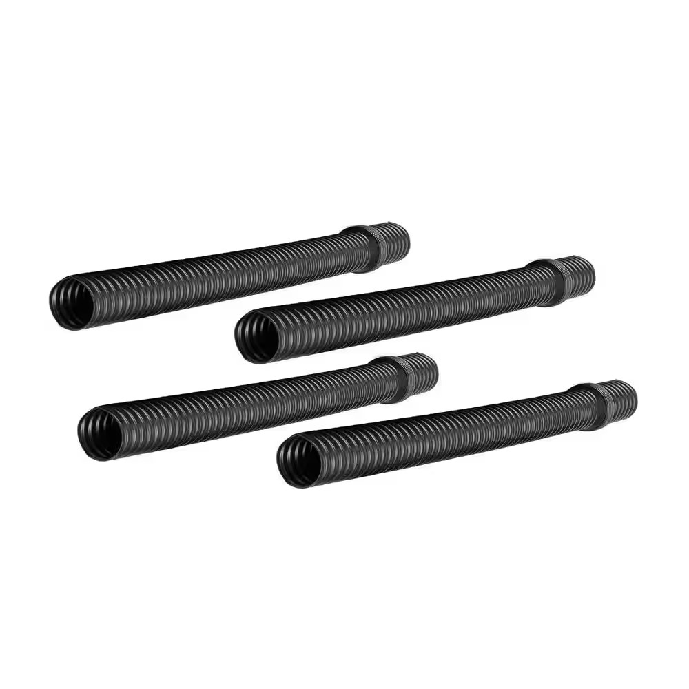 Triflex 24 In. Extensions Black Vinyl Downspout Extensions