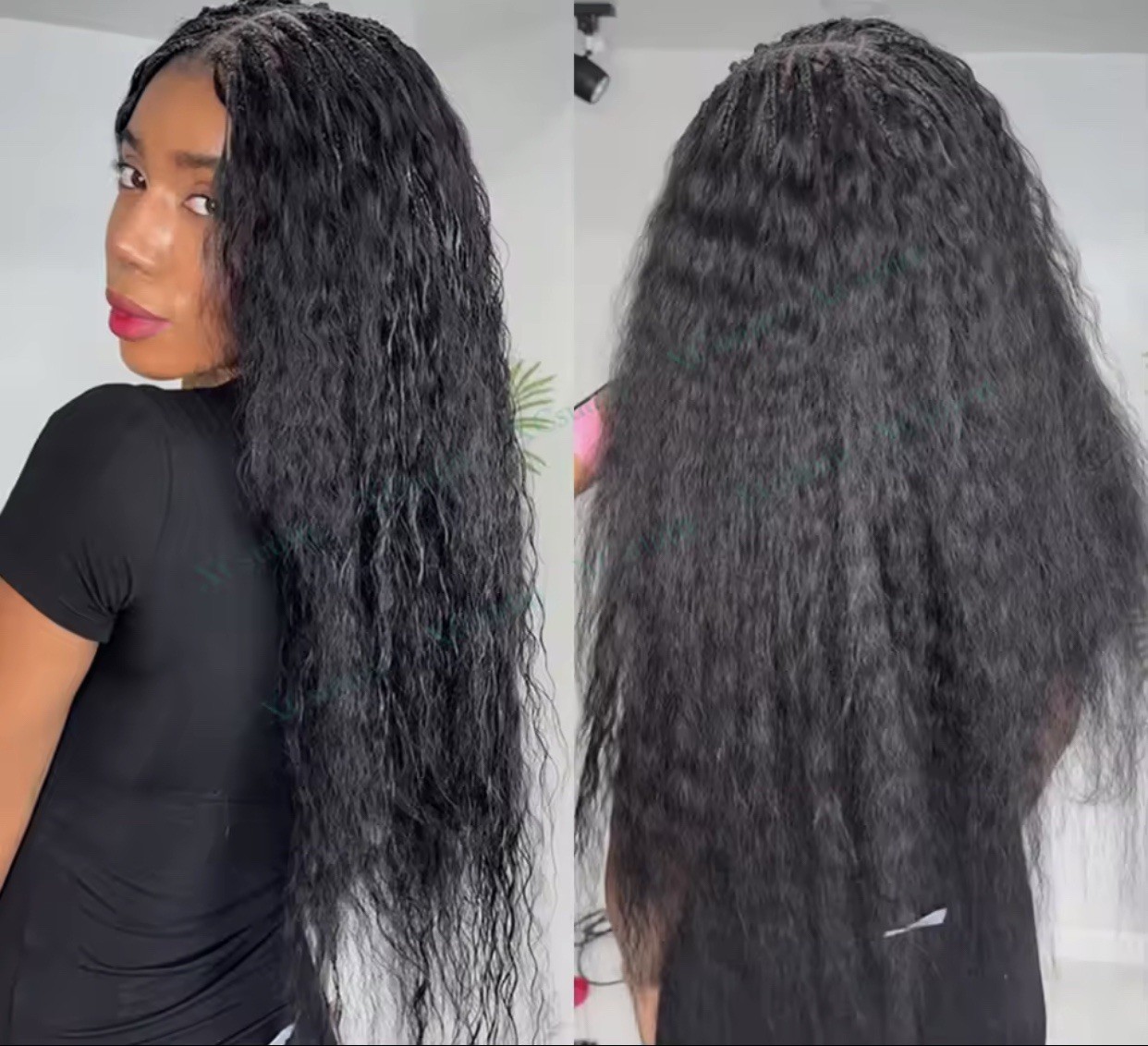 Wet And Wavy 18in NO WEFT Double drawn Hair Bulk 100% Human 3 Bundles = 300g