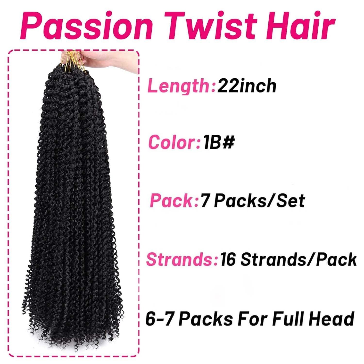 Boho Style Spring Twist Crochet Braids – 7 Packs