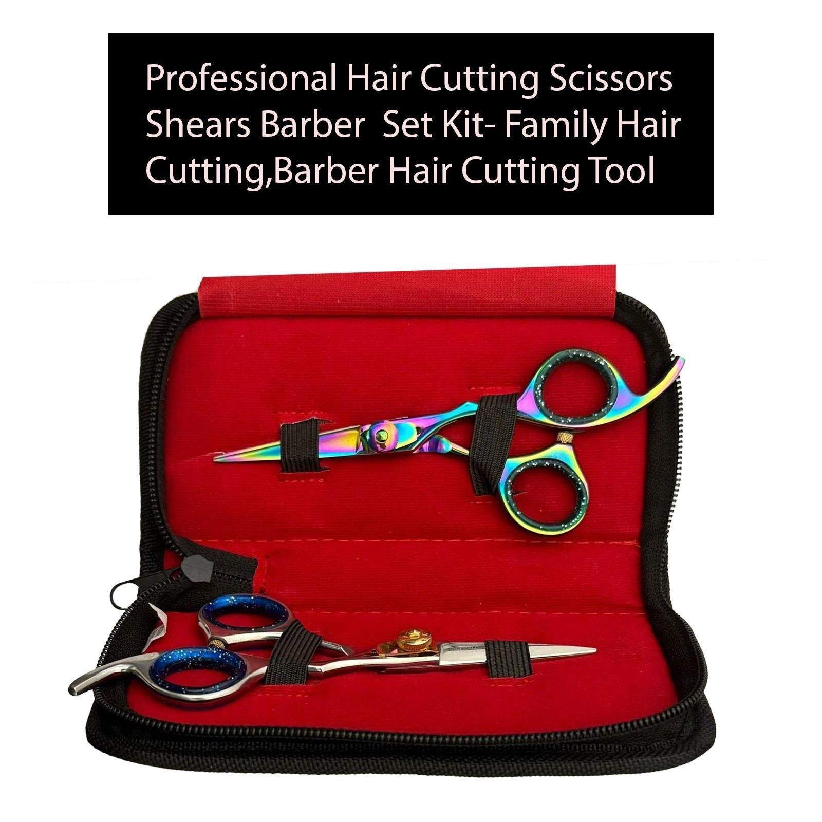 Hair Cutting Scissor Pair 5.5” Multi & Polish Color