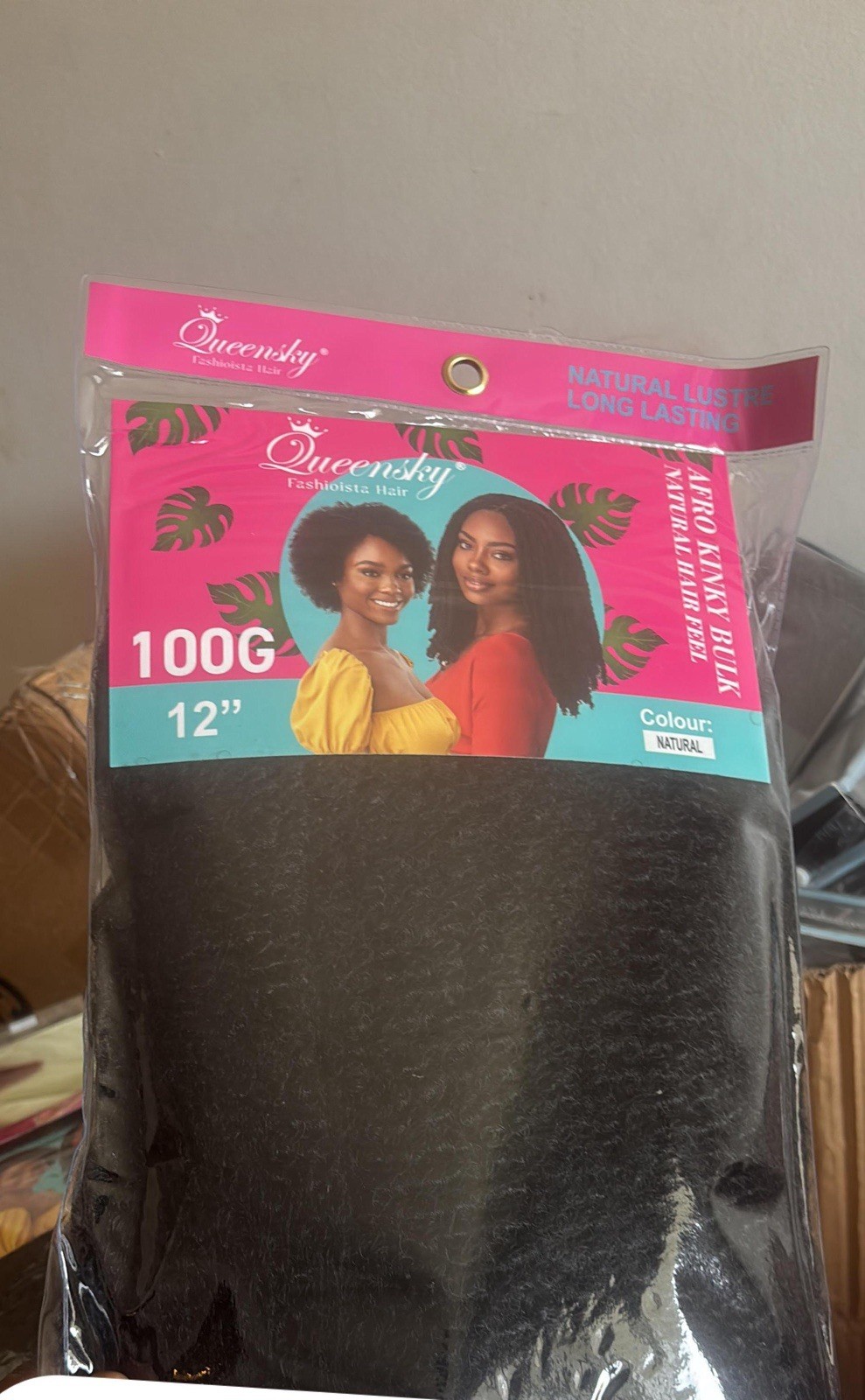 Queensky Afro Kinky Twist Synthetic Hair Extension Black 12in 100g
