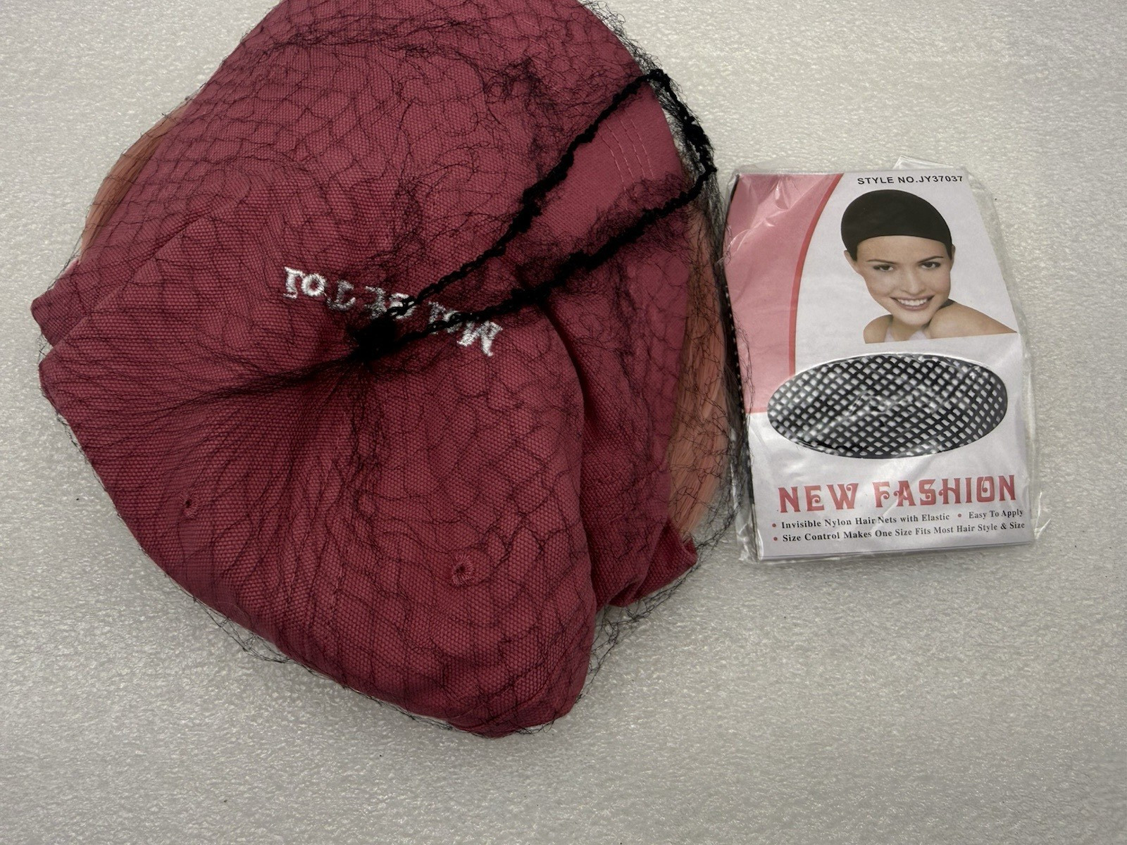 Baseball Cap Wig Pink Hat with Hair for Women Adjustable w/Heat Resistant *READ