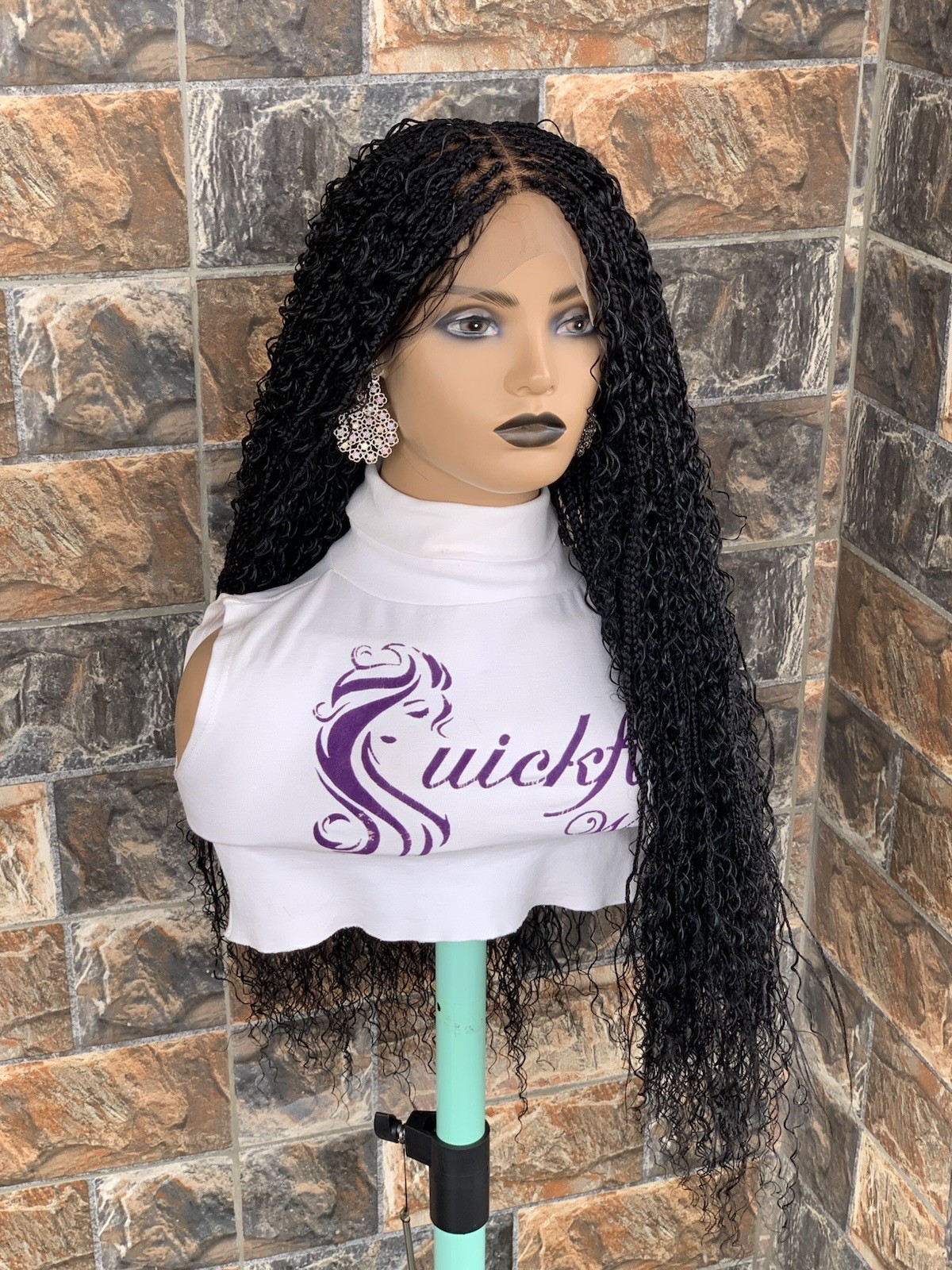 Tangle Free Boho Knotless Braided Wig Box braids Full lace braids wig Senegalese