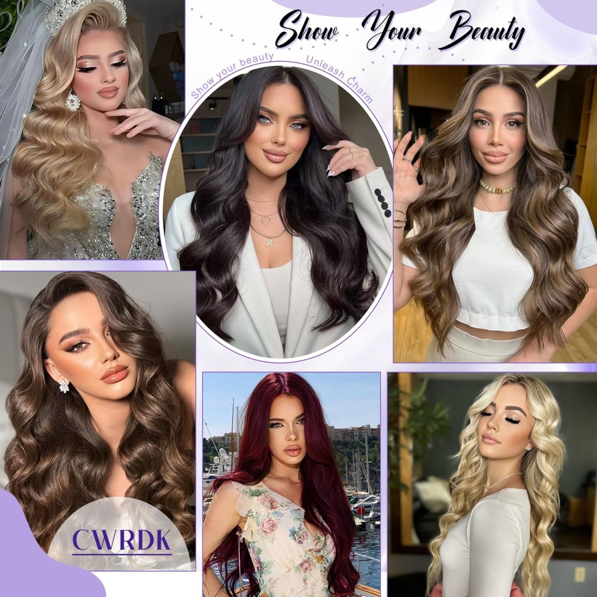 24″ Clip-In Real Human Hair Extensions, 120g, 8pcs, Seamless Double Weft, #27 Ho