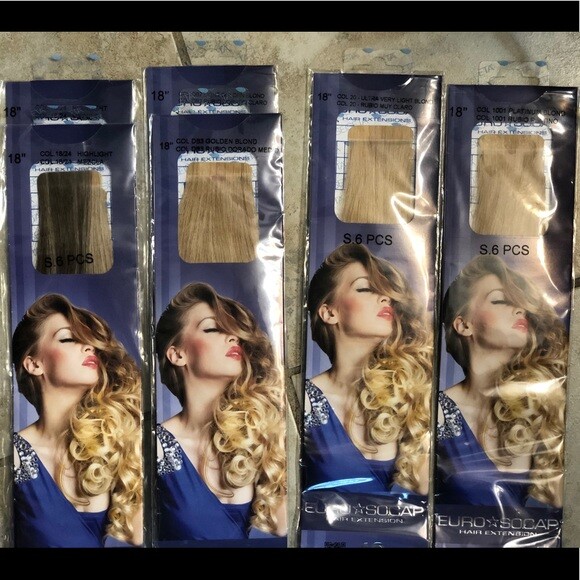 Euro So.Cap Sticker Hair Extension 18″ and 22″ (CHOOSE COLOR)