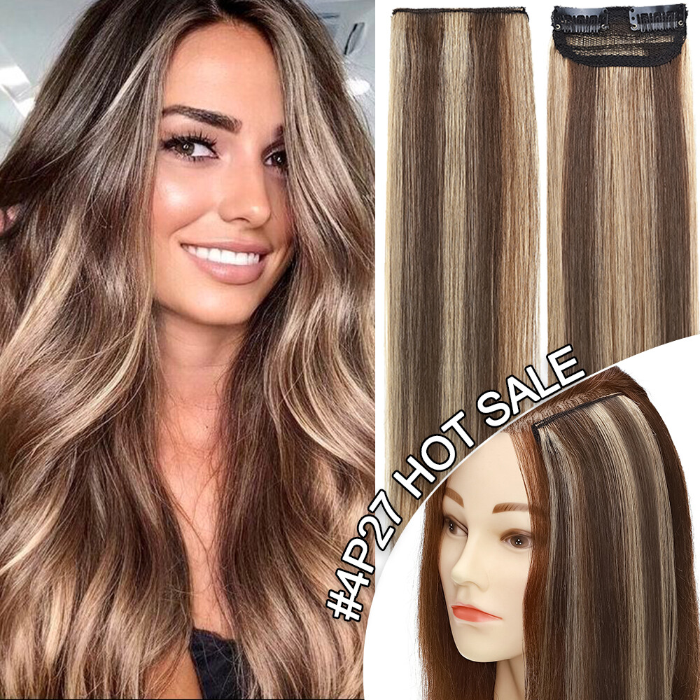 4″6″8″10″12″ Short Mini Clip In 100% Remy Human Hair Extensions One Piece Weft