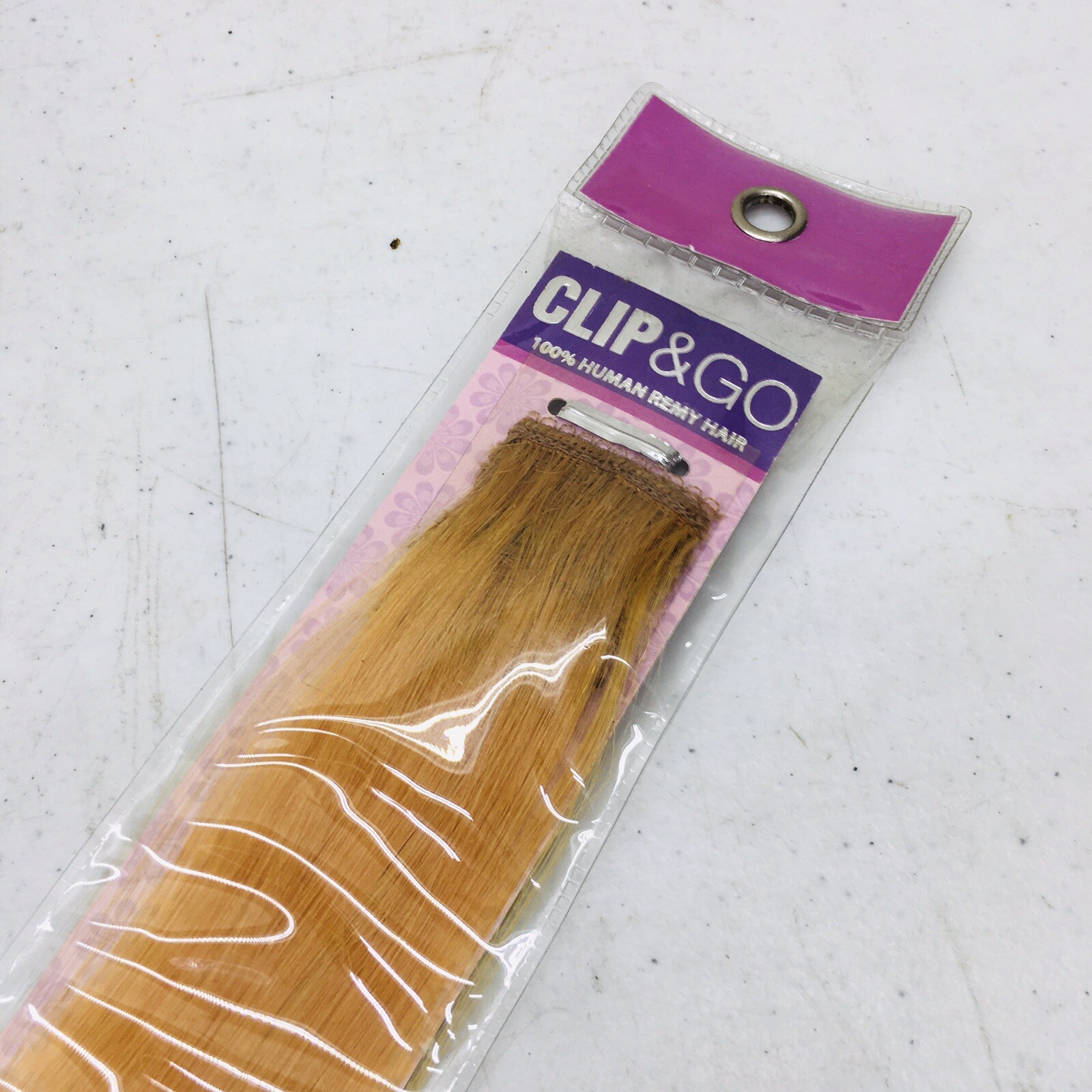 NEW‼ HAIR COUTURE Clip & Go 100% Human Remy Hair 2pc GOLD 18″ Extensions