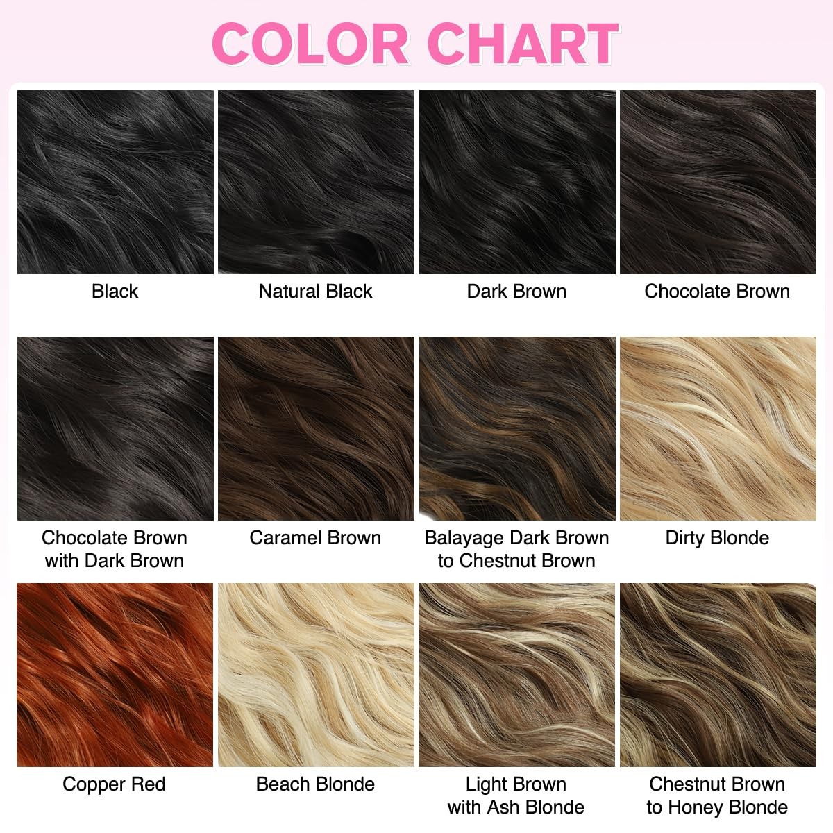 Balayage Clip In Hair Extensions Long Wavy 4PCS Highlight Curly Hair Extensio…