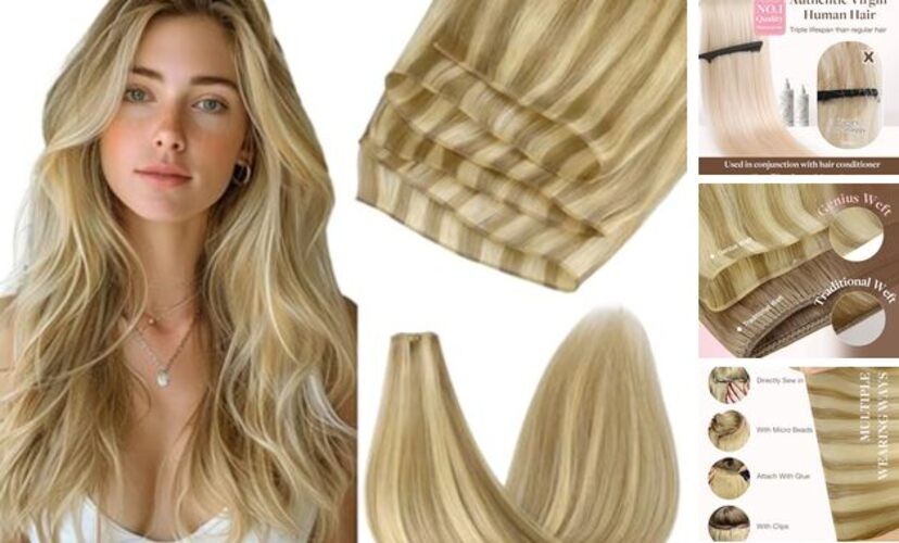 Genius Human Hair 14 Inch-40g G-#16/22 Light Blonde Highlighted Golden Blonde