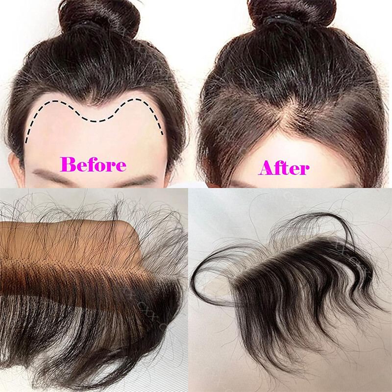 Forehead Frontal Hairpiece Mens Toupee Hairline V Loop Replacement System Women